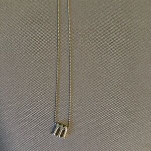 Sterling Silver “M” Initial Pendant